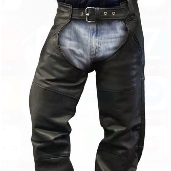 Black Hills leather chaps - Picture 1 of 7